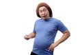 Funny Fat Asian Man Royalty Free Stock Photo