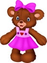 Funny female bear cartoon