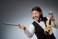 Funny fiddle violin player Royalty Free Stock Photo