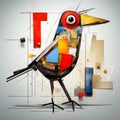 Funny Finch: 3d Abstract Sculpture Inspired By Basquiat, Picasso, And More