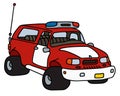 Funny fire patrol car