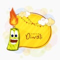 Funny firecracker for Happy Diwali celebration. Royalty Free Stock Photo