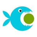 Funny fish cartoon for your design Royalty Free Stock Photo