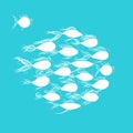 Funny fishes, frame for your design Royalty Free Stock Photo