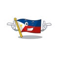 Funny flag philippines mascot cartoon style with Wink eye