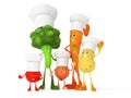 Funny food characters