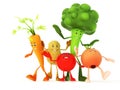 Funny food characters Royalty Free Stock Photo