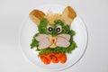Funny food for children for Easter