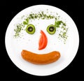 Funny food, clipping path