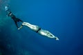 Funny freediving games at the Red Sea Royalty Free Stock Photo