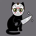 Funny Friday 13 Cute cartoon black cat