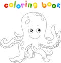 Funny and friendly cartoon octopus Royalty Free Stock Photo