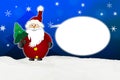 Funny and friendly Santa Claus Comic balloon
