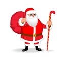 Funny friendly Santa Claus. Isolate, without gradients