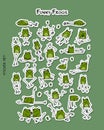 Funny frogs, sticker set for your design Royalty Free Stock Photo