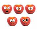 Funny fruit character Red Apples