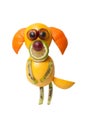 Funny fruit dog in begging pose Royalty Free Stock Photo
