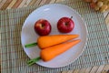 Funny fruit face Royalty Free Stock Photo