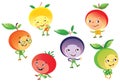 Funny fruit people Royalty Free Stock Photo