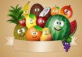 Funny fruits for vegan diet