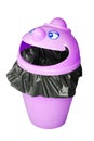 Funny garbage bin Royalty Free Stock Photo