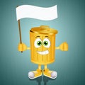 Funny garbage bin Royalty Free Stock Photo
