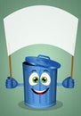 Funny garbage bin for recycling Royalty Free Stock Photo