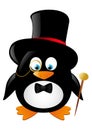 Funny gentleman penguin