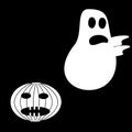 Funny Ghost Halloween scary pumpkin fright