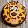 Funny Giraffe Face Cake: A Colorful And Playful Cheesecake Delight