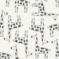 Funny giraffe seamless background for kids.