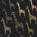 Funny giraffes seamless pattern.