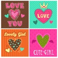 Funny girlish prints set