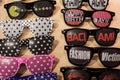 Funny glasses on display at Mipap trade show in Milan, Italy Royalty Free Stock Photo