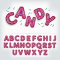 Funny glossy candy alphabet