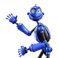 Funny and glossy robot cartoon Royalty Free Stock Photo