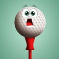 Funny golf ball Royalty Free Stock Photo