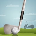 Funny golf ball Royalty Free Stock Photo