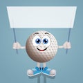 Funny golf ball Royalty Free Stock Photo