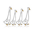 Funny goose family, sketch for your design Royalty Free Stock Photo