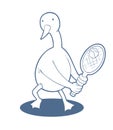 Funny goose illustration