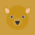 Funny Gopher ground squirrel on beige background. Vector