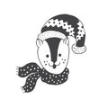 Funny gopher . Nursery art. Minimalist scandinavian style. Character for kids card, print for t-shirt and more.