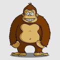 Funny gorilla with background illustration vector