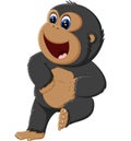 Funny gorilla cartoon Royalty Free Stock Photo