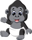 Funny gorilla cartoon Royalty Free Stock Photo