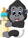 Funny gorilla cartoon Royalty Free Stock Photo