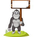 Funny gorilla cartoon Royalty Free Stock Photo