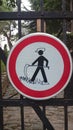 Funny graffit on traffic sign