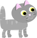 Funny gray kitten with stripes Royalty Free Stock Photo